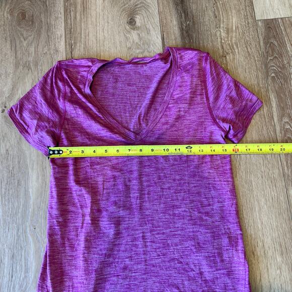 LULULEMON Women's What The Sport Tee In Heathered Regal Plum - Picture 9 of 10